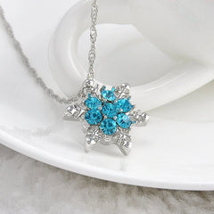 Snowflake Charm Necklace Set